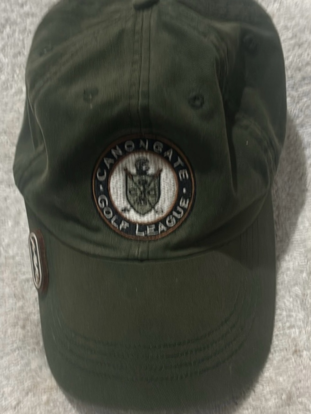 Head Olive Green Baseball Cap with Embroidered Patch